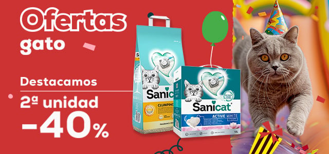 Ofertas gato🐈  | 2ª ud. -40% en variedad de lechos Sanicat