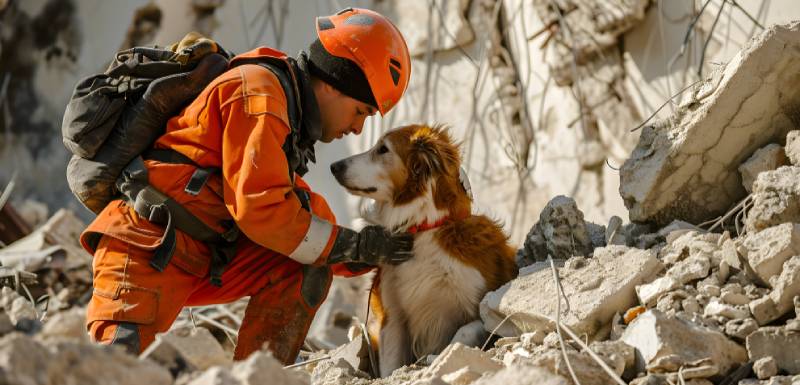 perros de trabajo de rescate