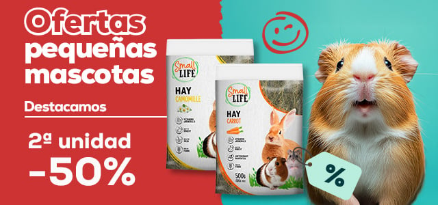 Pequeñas mascotas  🐰  |  2ª ud. -50% en selección de heno Small Life