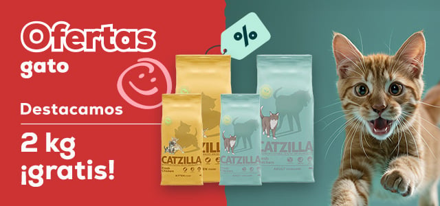 Ofertas gato🐈  | 2 kg ¡gratis! con selección de pienso Catzilla 6 kg