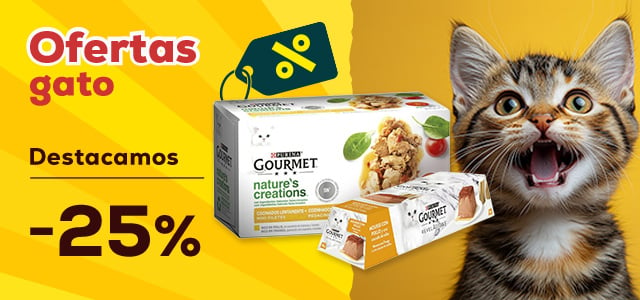 Ofertas gato🐈  |  -25% en packs de comida húmeda  Gourmet 48 uds