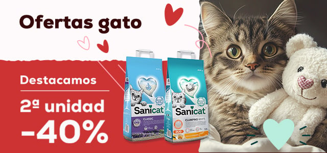 Ofertas gato🐈  | 2ª ud. -40% en selección de arena Sanicat