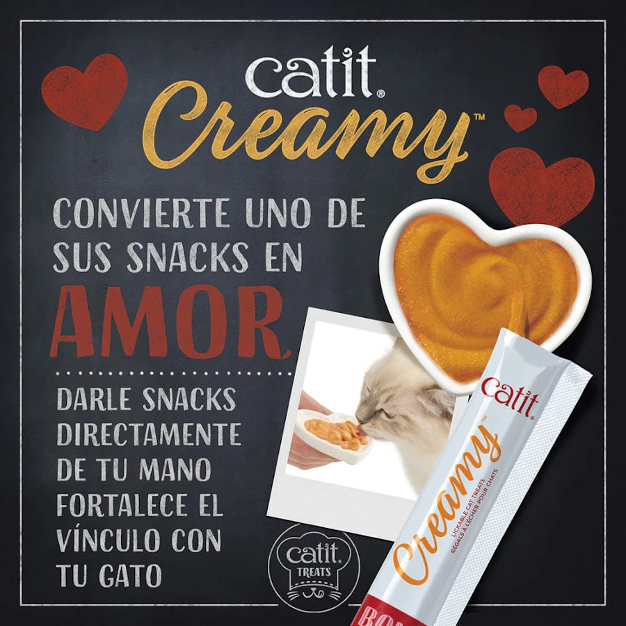 Catit Creamy Snack Líquido de Salmón con Gambas para gatos, , large image number null