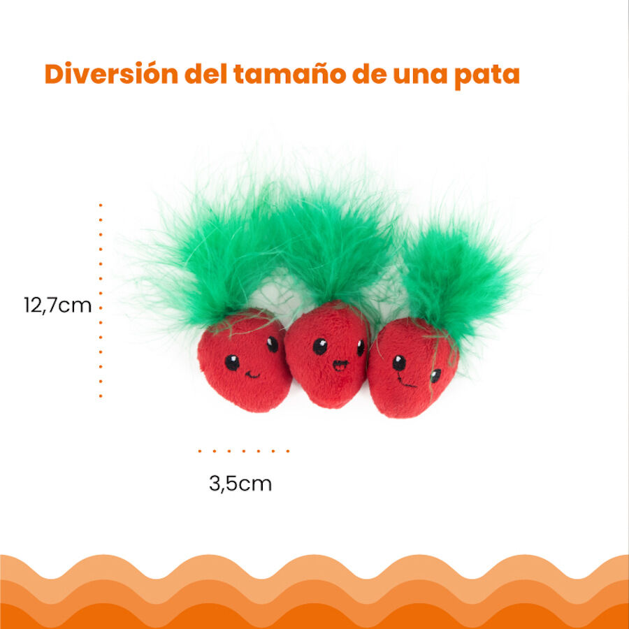 Outward Hound Catstages Strawbabies Peluche de Fresitas para gatos, , large image number null