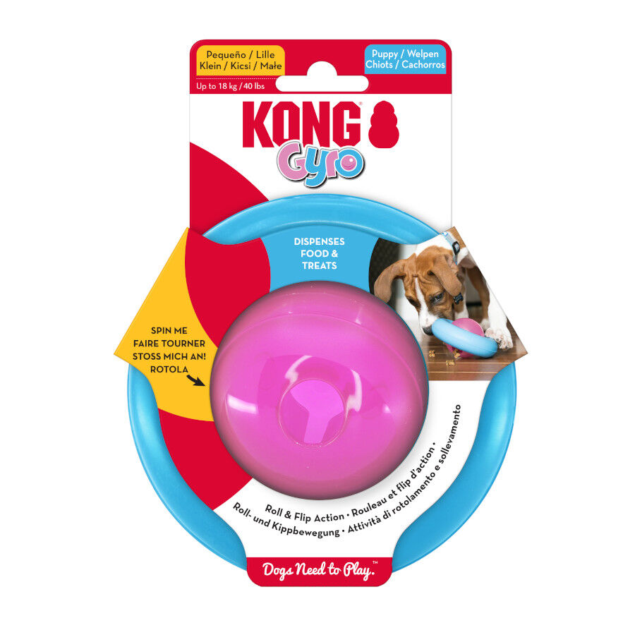 Kong Gyro Juguete Interactivo Portagolosinas para cachorros