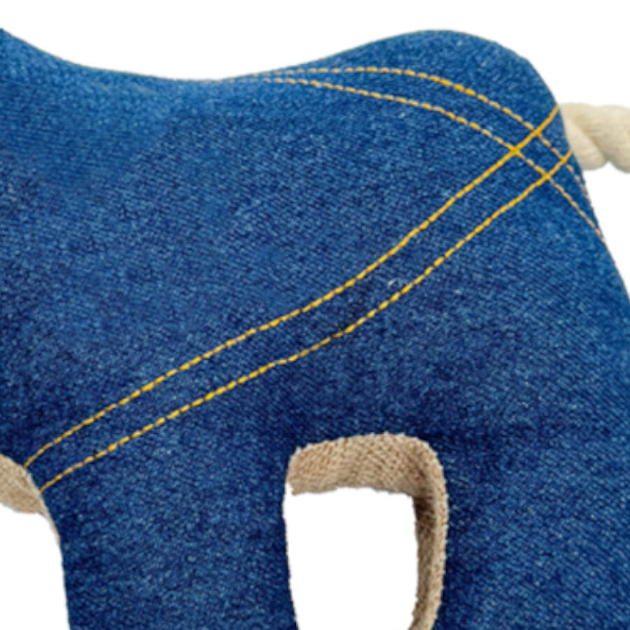 Tootoy! Comfort Denim Rhino peluche con sonido para perros, , large image number null