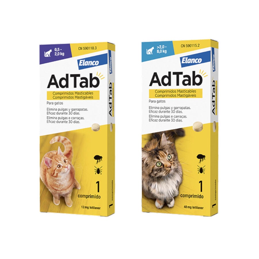 AdTab Comprimidos Masticables Antiparasitarios para gatos