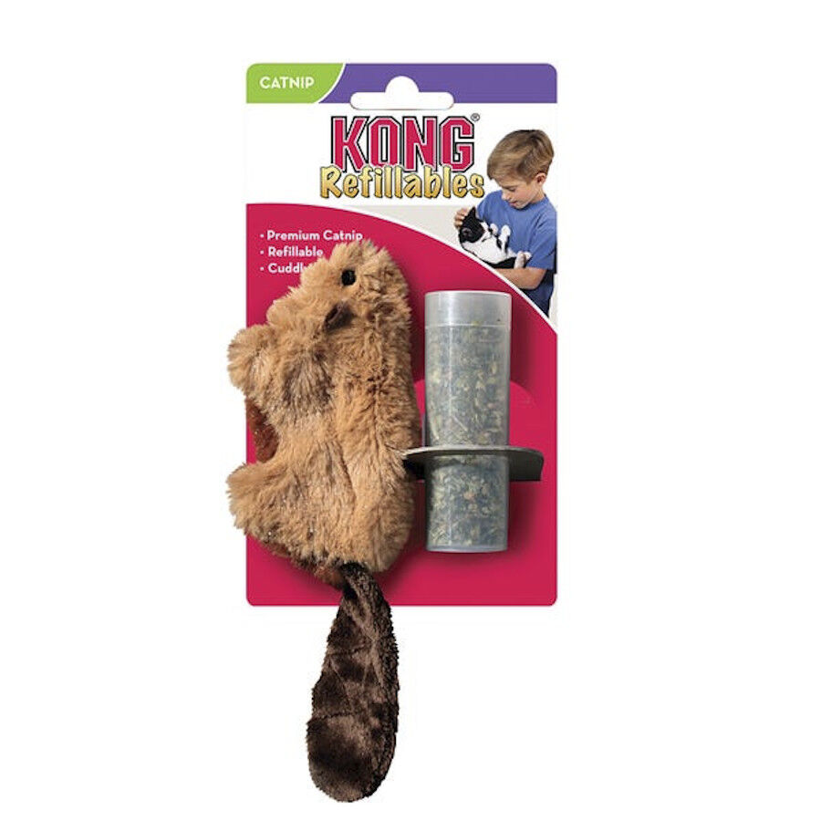 Kong Cat Refillable Beaver juguete con catnip para gatos, , large image number null