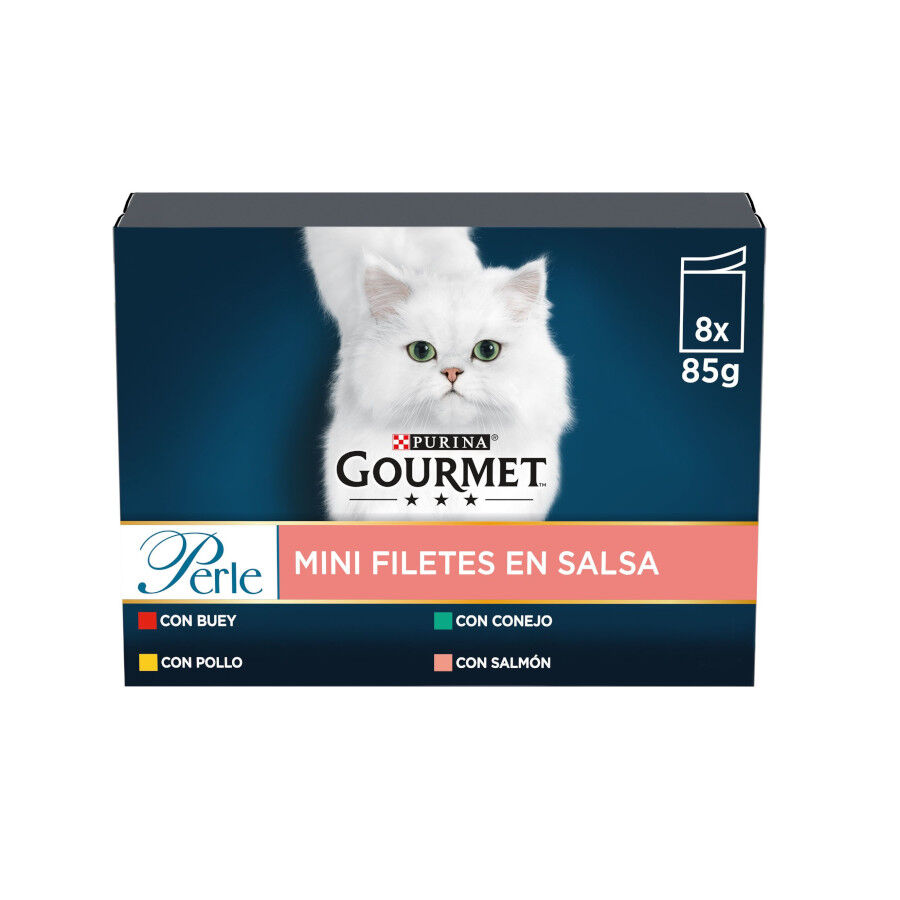 Gourmet Perle Filetes de Carne en salsa sobre para gatos