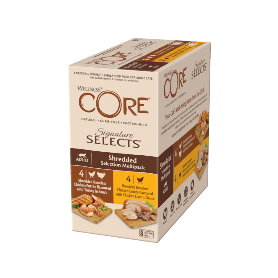 Wellness Core Shredded Selection lata para gatos - Multipack 8, , large image number null