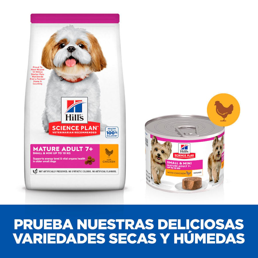 Hill's Science Plan Mature Small & Mini Mousse de Pollo lata para perros, , large image number null