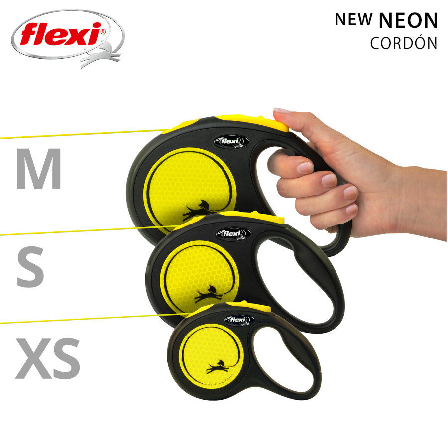 Flexi - Correa classic neon reflect L cinta 5 m : : Productos para  mascotas