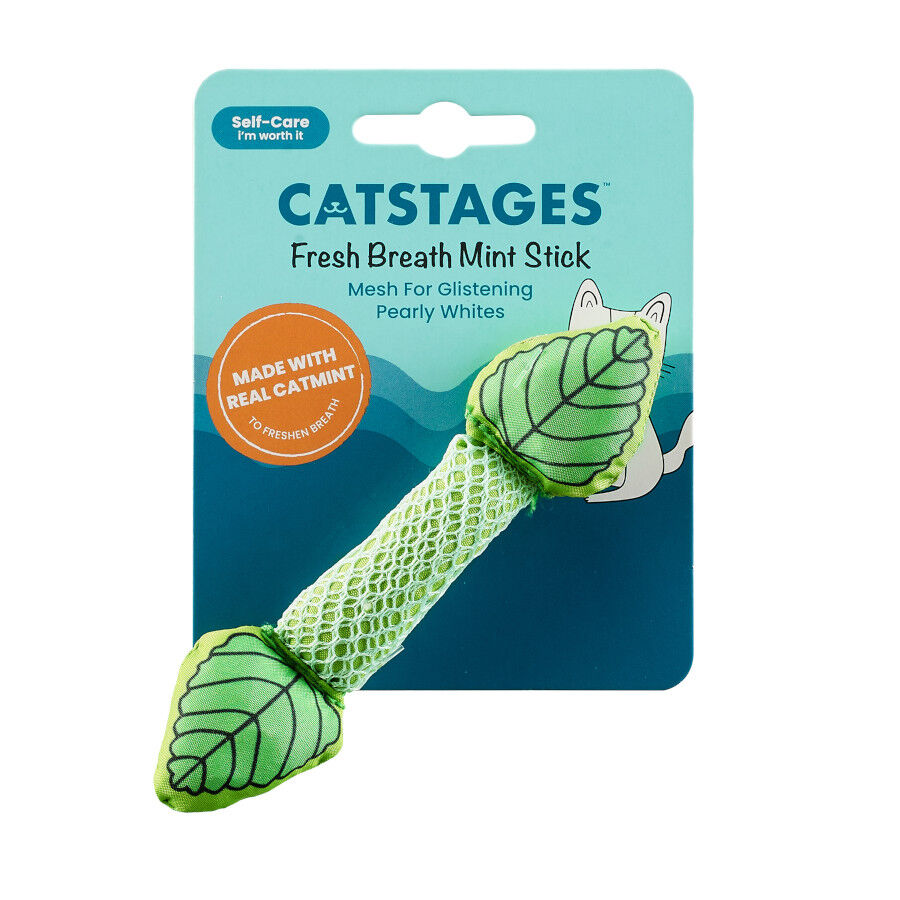 Outward Hound Catstages Fresh Breath Stick Peluche Dental con Menta para gatos, , large image number null