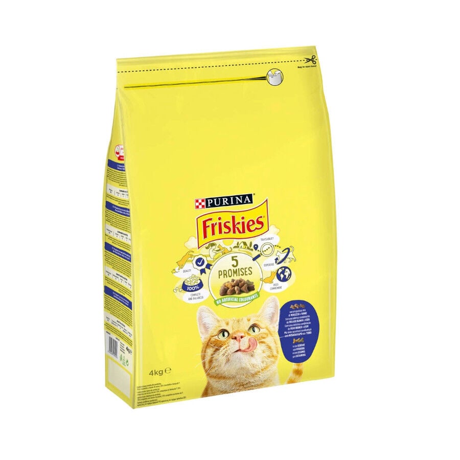 Friskies Adult Bacalao con Bacalao y Verduras pienso para gatos, , large image number null