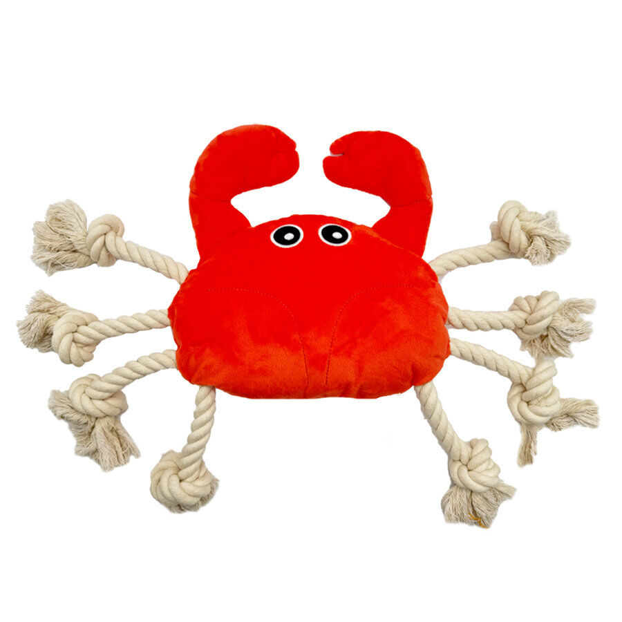 Tootoy! Comfort Fresh Crab peluche con cuerda para perros, , large image number null