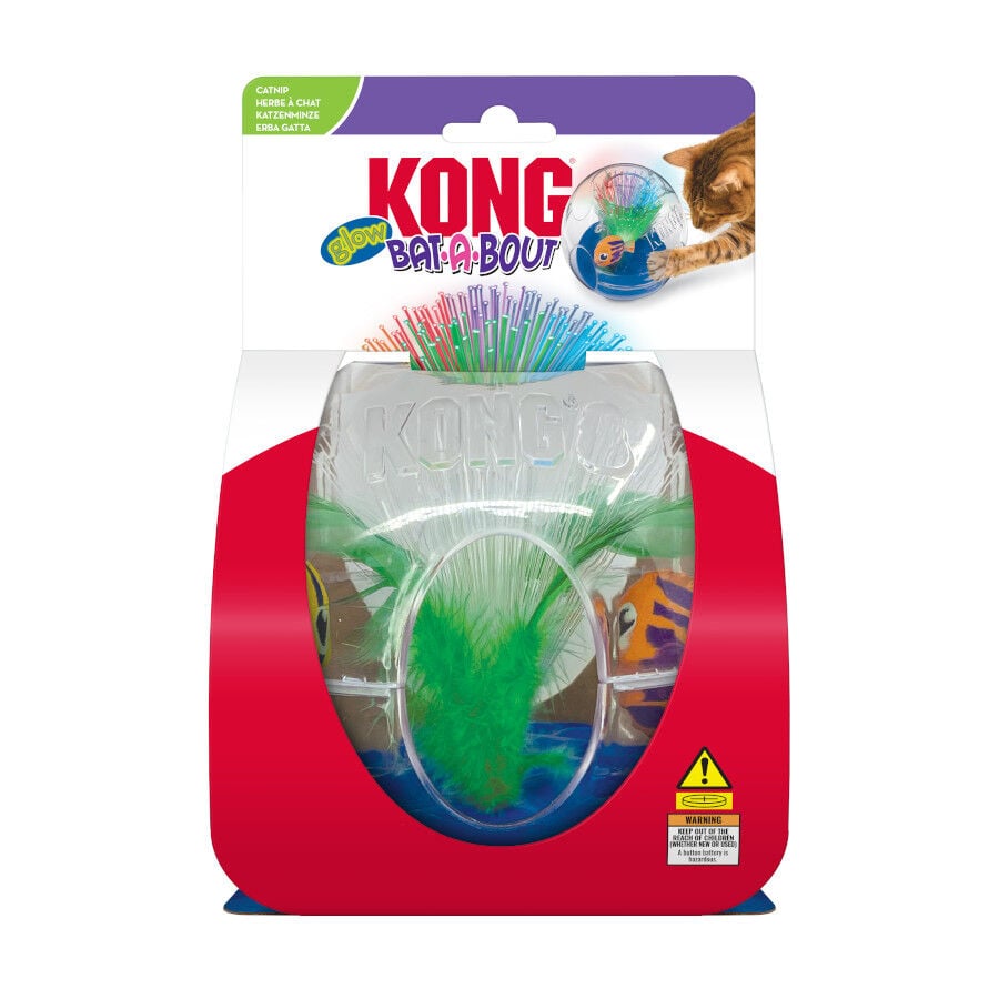 Kong Bat-A-Bout Glow Acuario Juguete Interactivo para gatos, , large image number null