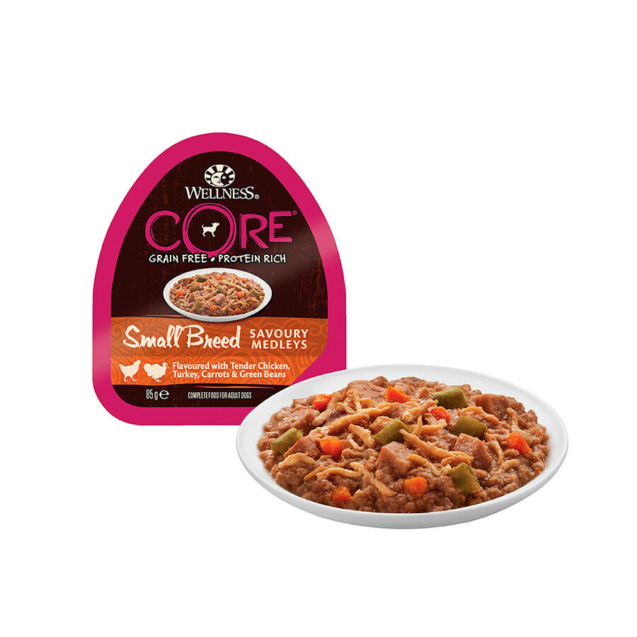 Wellness Core Small Breed Grain Free Pollo y Pavo Tarrina para perros, , large image number null