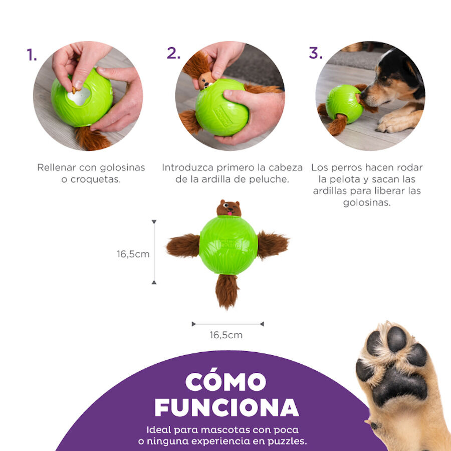 Outward Hound Nina Ottosson Snuffle n’ Treat Pelota Interactiva Portagolosinas para perros, , large image number null