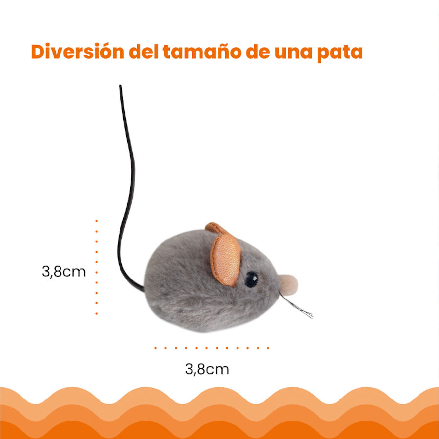 Outward Hound Catstages Squeaky Squeaky Gris Ratón de Juguete con Catnip para gatos, , large image number null