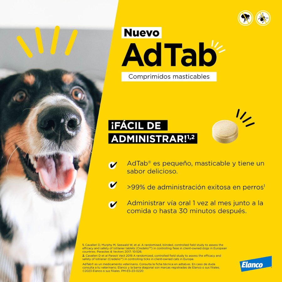 AdTab Comprimidos Masticables Antiparasitarios para perros, , large image number null