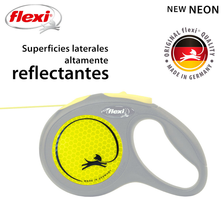 Flexi - Correa classic neon reflect L cinta 5 m : : Productos para  mascotas