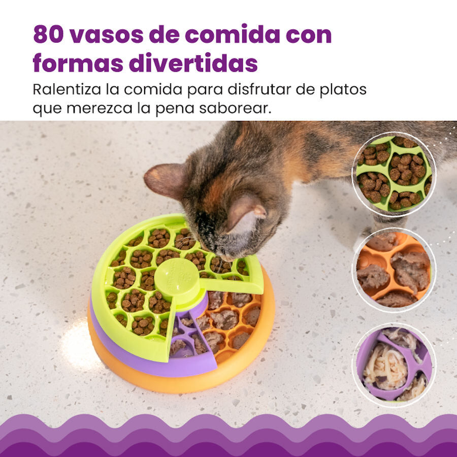 Outward Hound Catstages Nina Ottosson Kitty Lickin’ Layers Comedero Interactivo para gatos, , large image number null