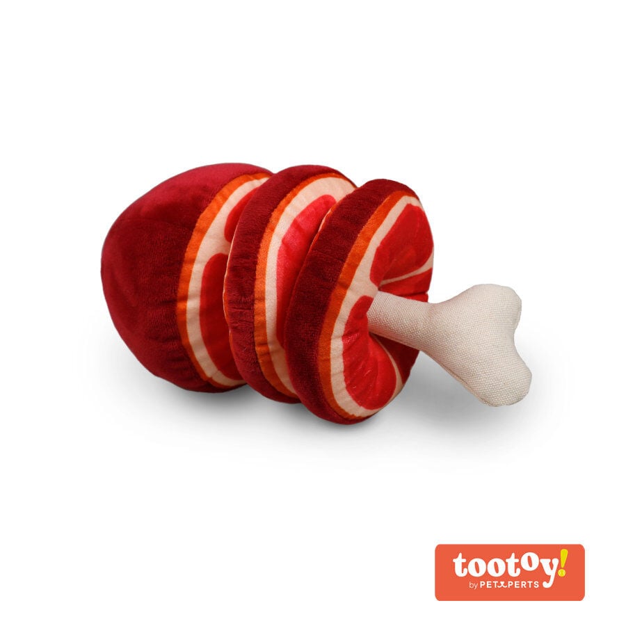 Tootoy! Comfort Beefy Thigh Cuddler peluche con sonido para perros, , large image number null