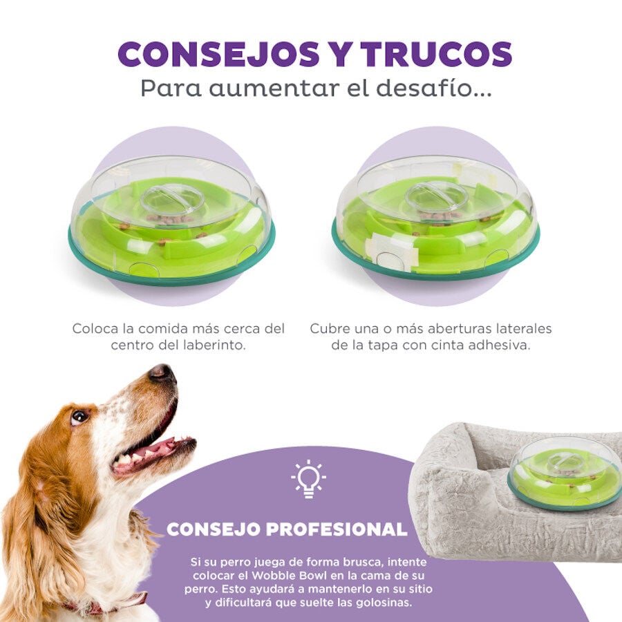 Outward Hound Nina Ottosson Wobble Bowl Juguete Interactivo Portagolosinas para perros, , large image number null