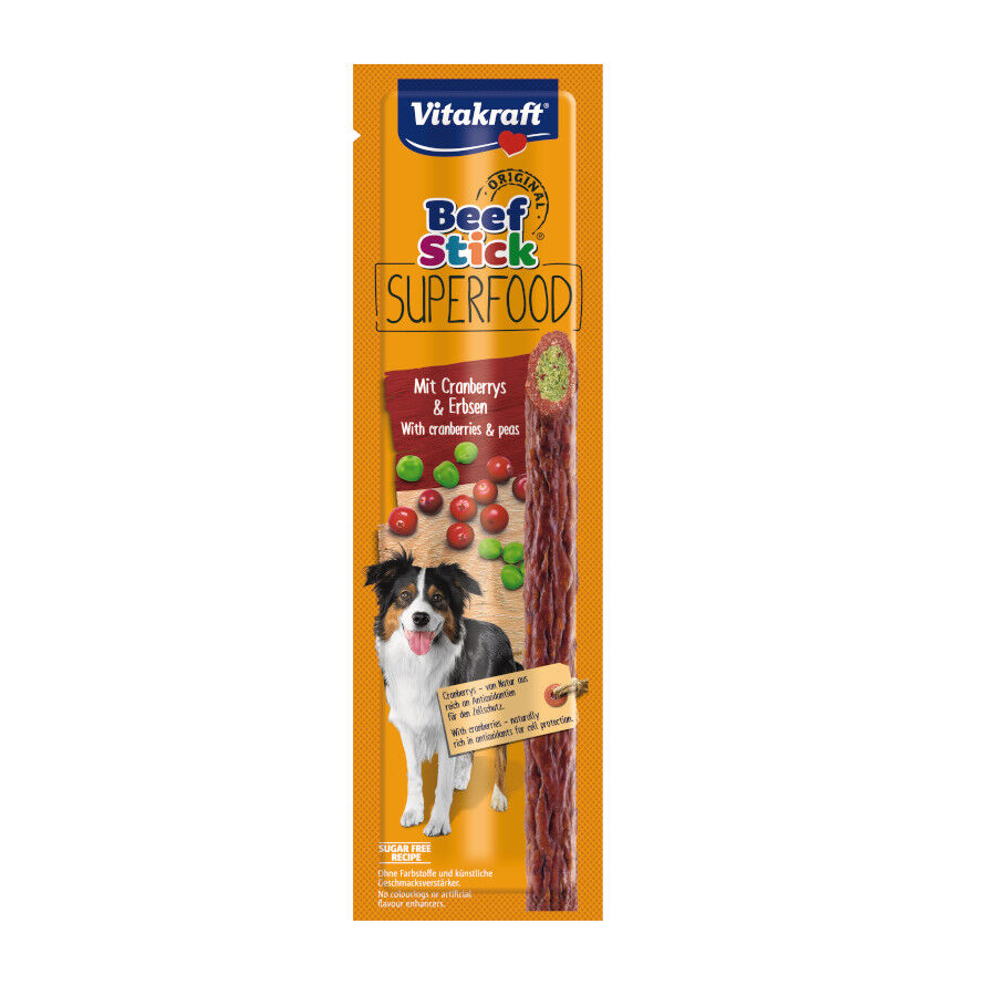 Vitakraft Beef Stick Superfood Guisantes y Arándanos para perros