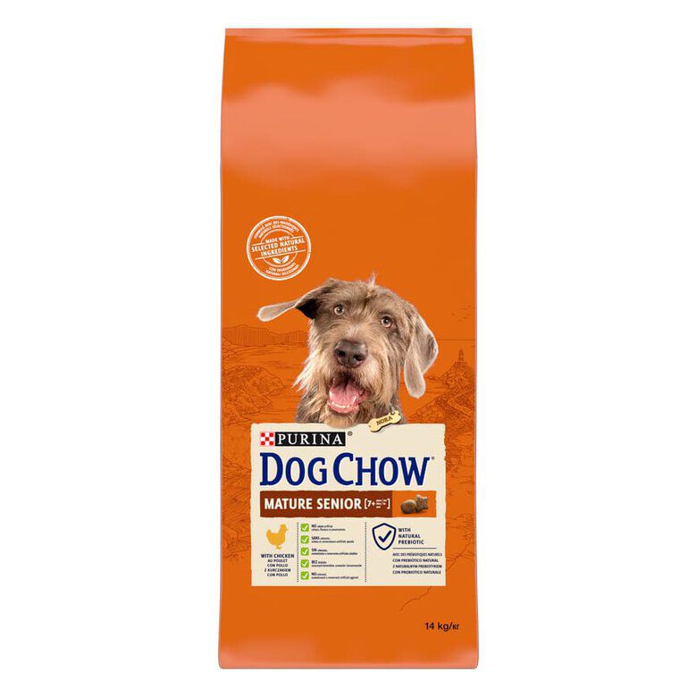 Dog Chow Mature Senior Pollo pienso para perros image number null