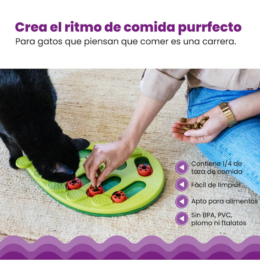 Outward Hound Catstages Puzzle & Play Buggin’ Out Juguete de Inteligencia para gatos, , large image number null