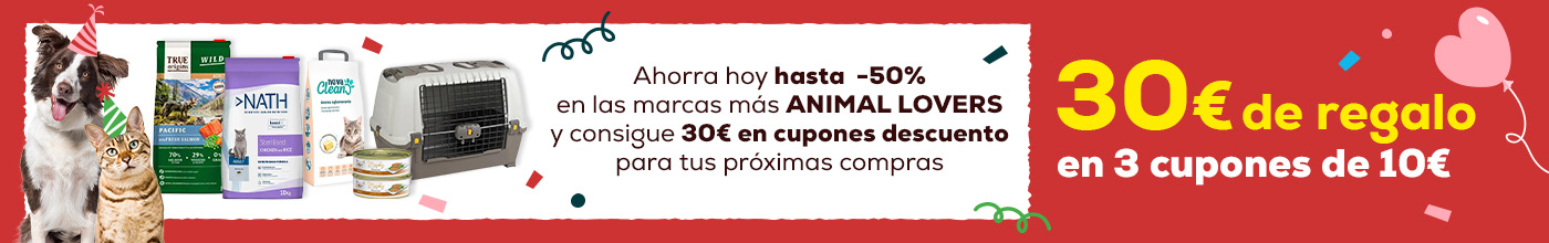 Compra nuestras marcas más Animal Lovers y consigue 30€ de regalo