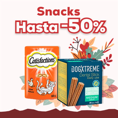 Hasta -50% en selección de sabrosos snacks para perro y gato