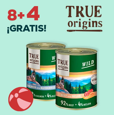 True Origins Wild: 8 + 4  gratis en selección de húmedo para perro 12 x 400g