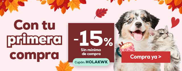 Te damos la bienvenida, con -15% en tu primero pedido (sin mínimo de compra)