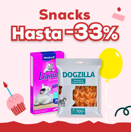 Hasta -33% en selección de sabrosos snacks para perro y gato