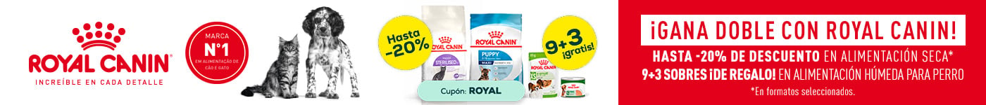 Royal Canin: -20% en selección de pienso y 9 + 3 gratis en variedad de comida húmeda para perro