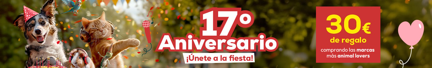 17º Aniversario de Kiwoko: 30€ de regalo comprando las marcas más animal lovers