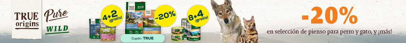 True Origins: -20% en selección de pienso para perro y gato t 8 + 4 gratis en selección de packs de húmedo para perro y gato