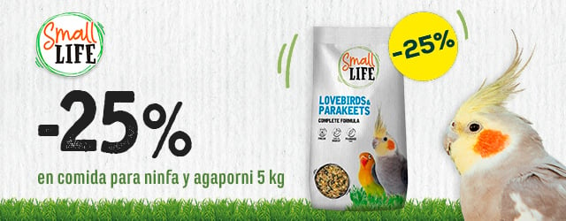 Small Life: -25% en comida para ninfa 5 kg