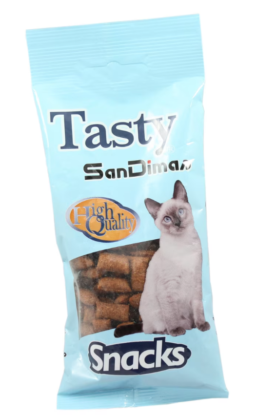 0.05 KG San Dimas Tasty Bocaditos Salmón para gatos