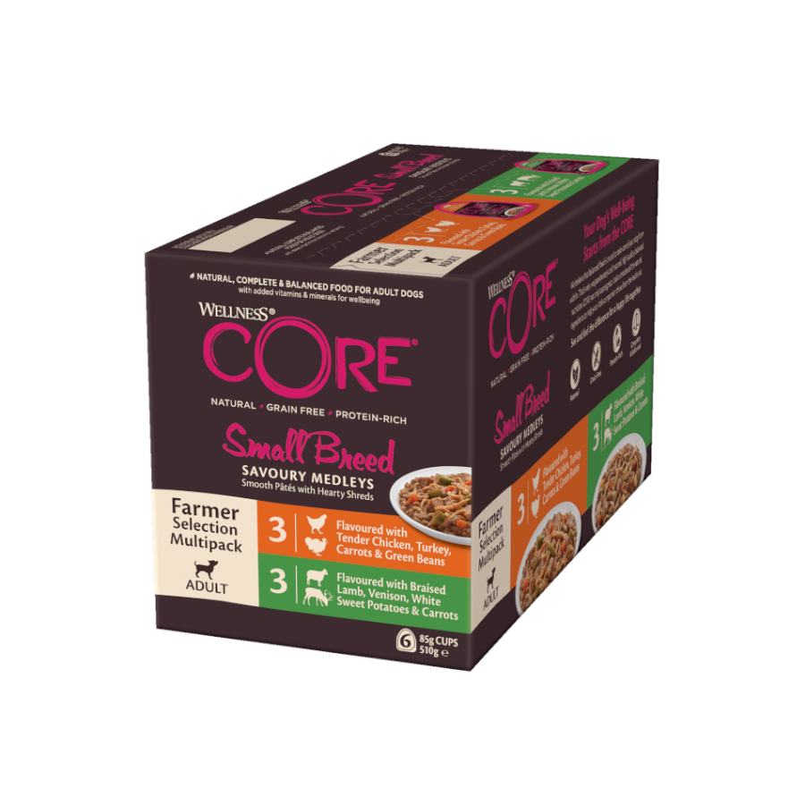 12 tarrinas x 85 g Wellness Core Small Farmer Selection tarrina para perros ¡Pack ahorro!