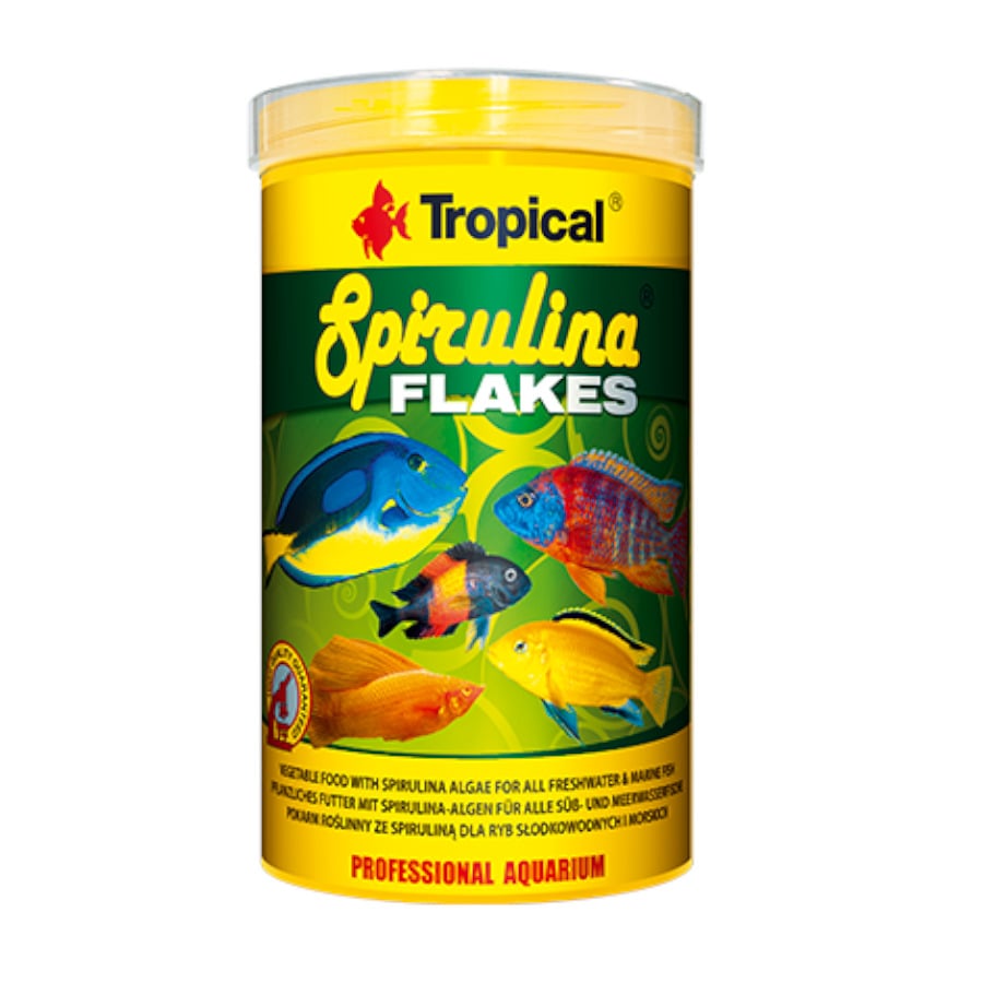 0.1 L Tropical Spirulina escamas para peces