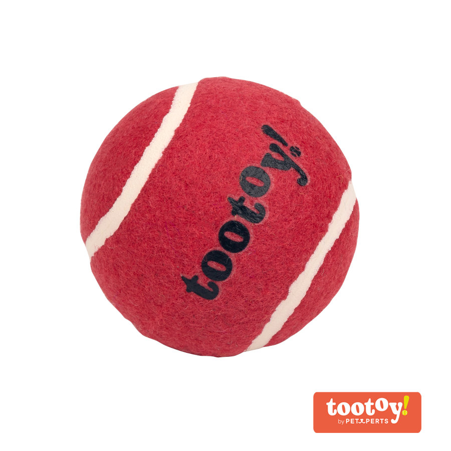 Tootoy! Chase Squeaker Ball Roja pelota de tenis para perros