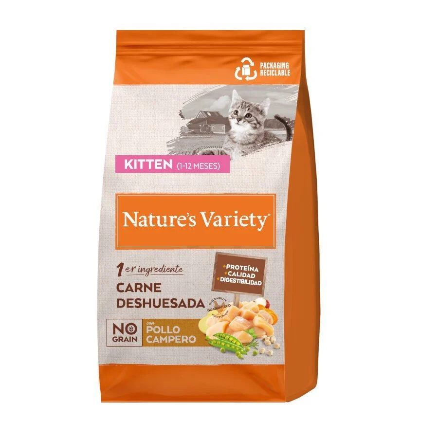 1.25 kg Nature's Variety No Grain Kitten Pollo pienso para gatos