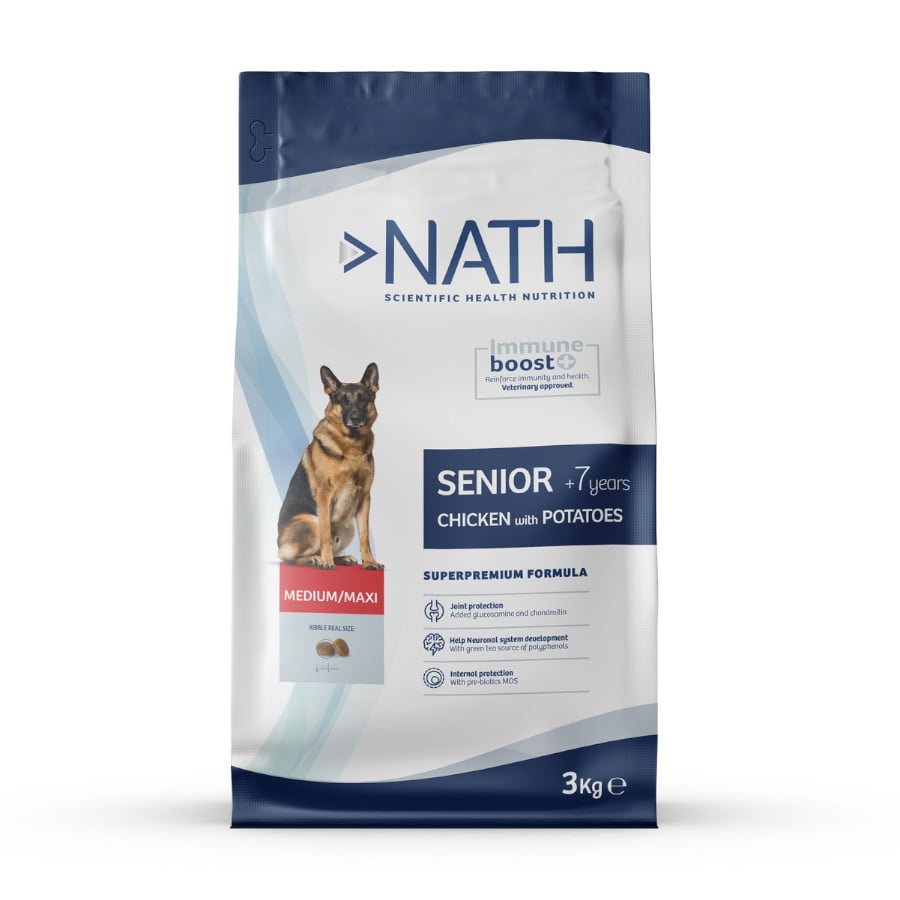 3 KG Nath Senior Medium & Maxi pienso para perros