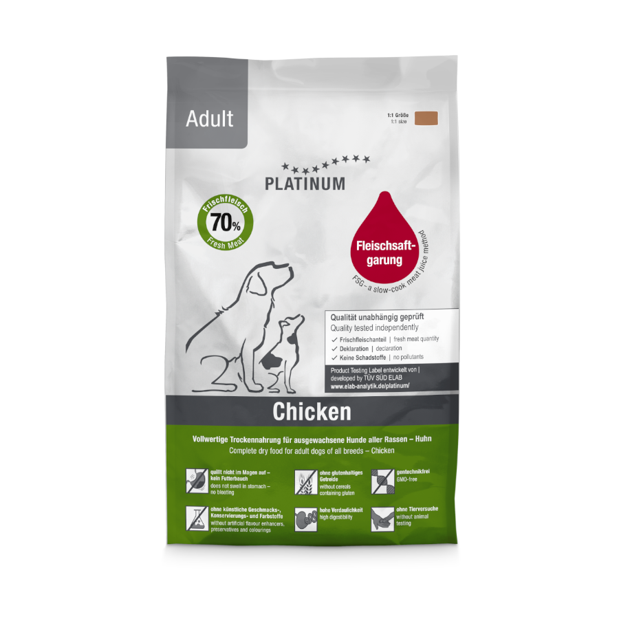 1.5 KG Platinum Adult Pollo pienso para perros