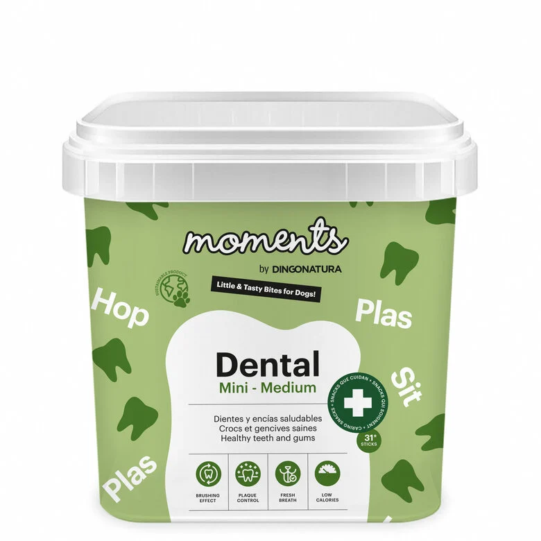 2 uds. x 500 g Moments Snacks Dentales Mini&Medium para perros ¡Pack ahorro!