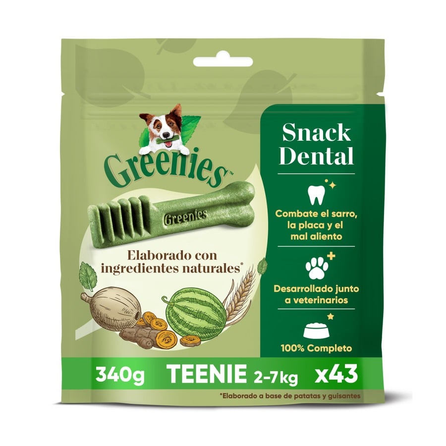 22 barritas Greenies Teenie Snacks Dentales Naturales para perros toy