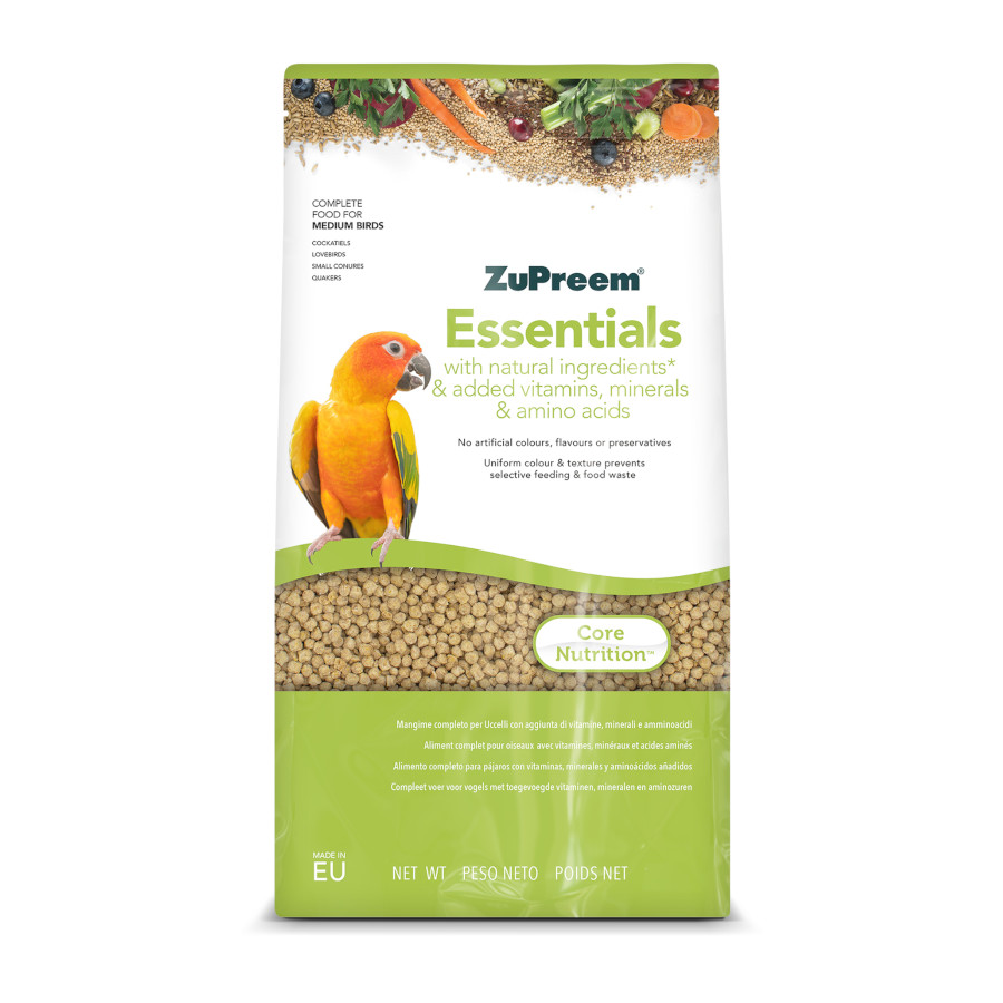 1 KG ZuPreem Essentials Medium pienso para pájaros